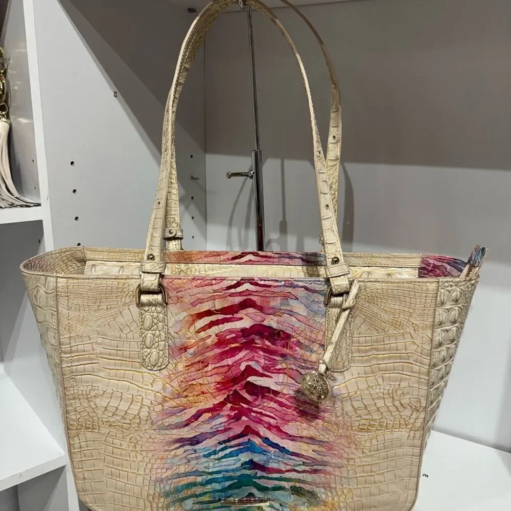 Brahmin Ashlee Ombré Entice Melbourne Bag Leather Tote Purse